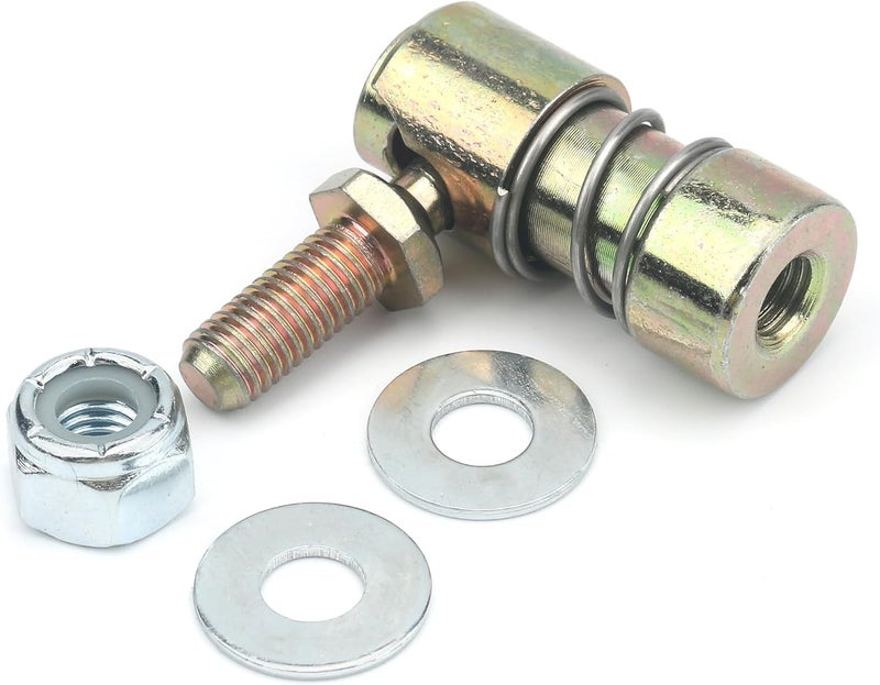shiguan Throttle Disconnect, Quick Release Ball Joint, 1/4-28 in Female Thread, with Spring, Washers and Lock Nut, for Throttle Cable Ball End, Steel Carburetor Linkages - Image 1